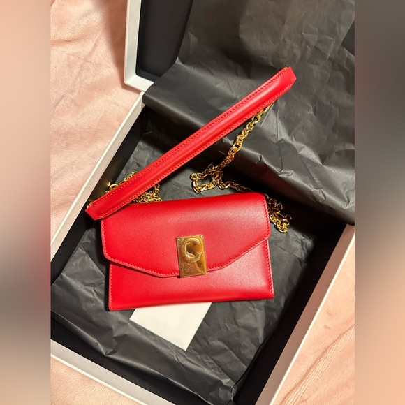 Celine Leather Wallet Crossbody Red Iphone holder - Picture 7 of 15